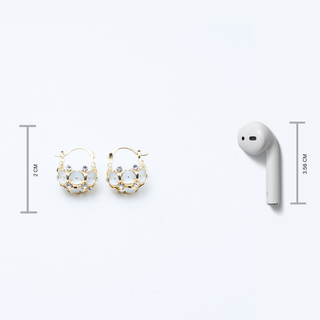 Minimal Gem Hoop Earrings - Salty Accessories