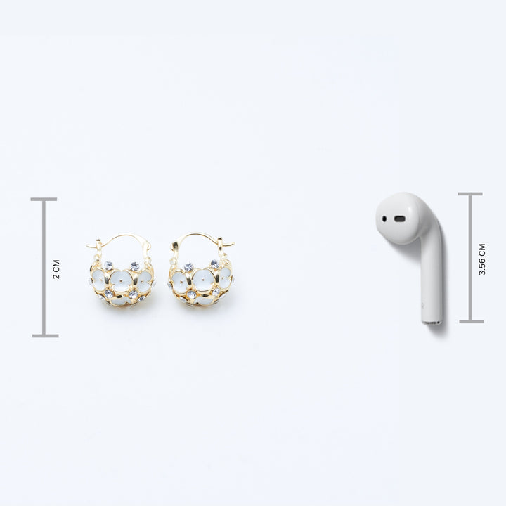 Minimal Gem Hoop Earrings - Salty Accessories