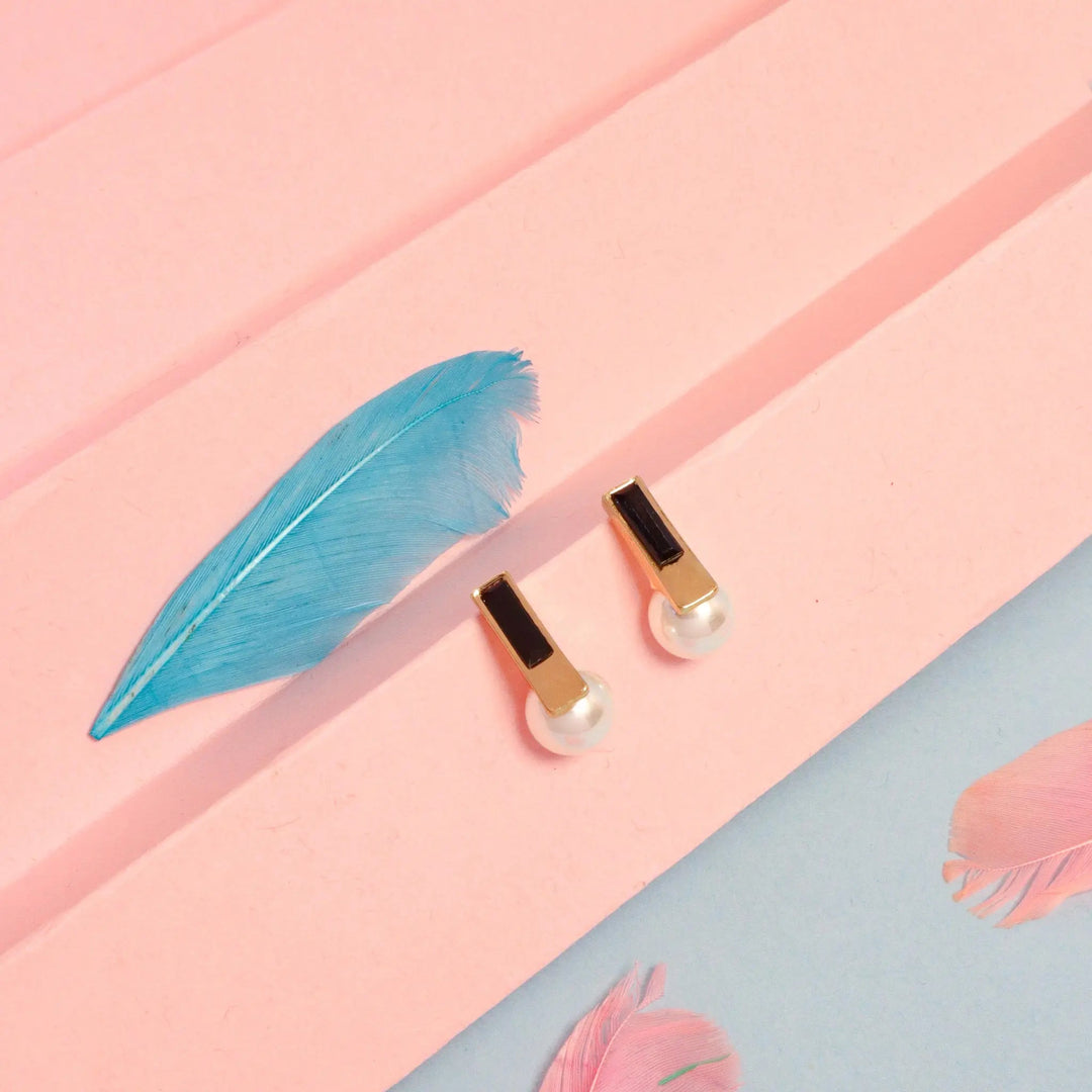 Minimalist Office Pearl Earrings