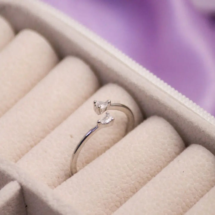 Minimalist Silver Diamond Band