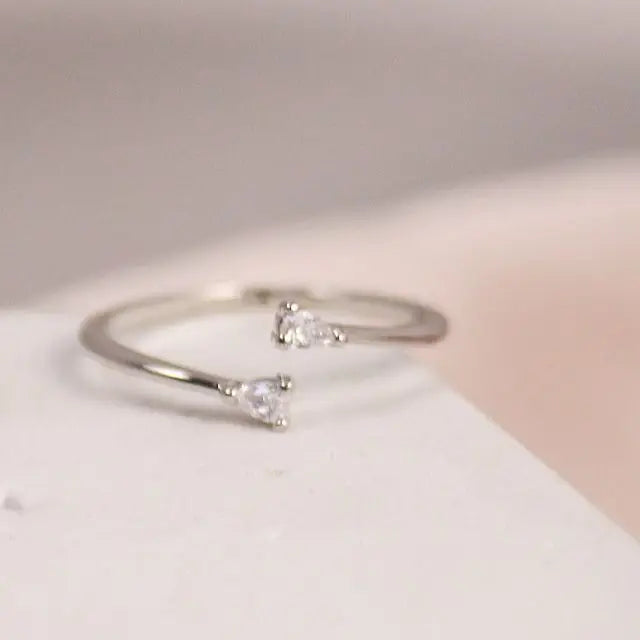 Minimalist Silver Diamond Band - Salty Accessories