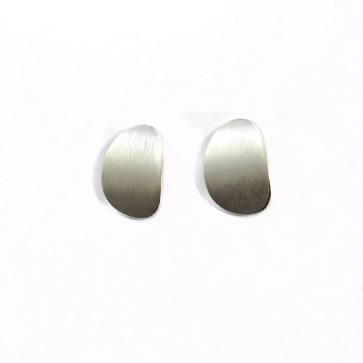 Minimalist Retro Style Matte Curved Stud Earrings - Salty Accessories