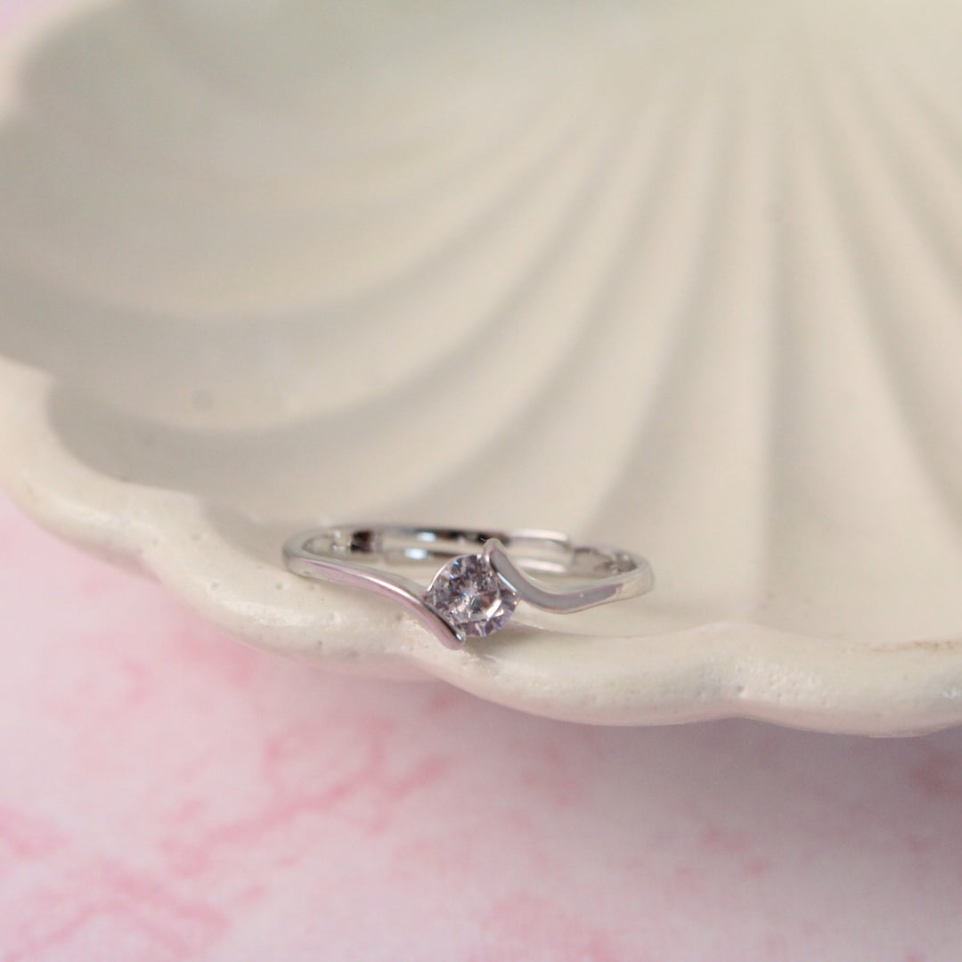 Minimalist Silver Curved Band - Salty Accessories