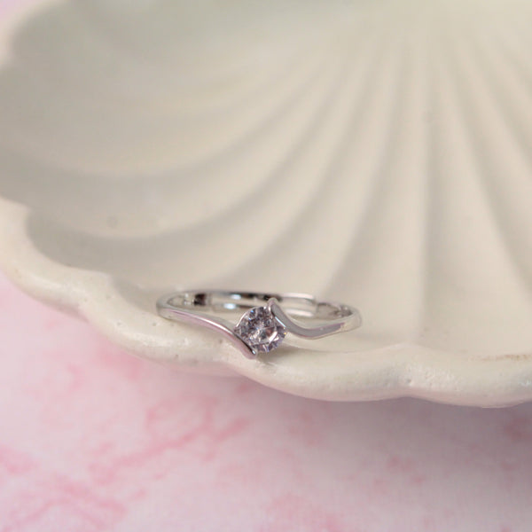 Minimalist Silver Curved Band