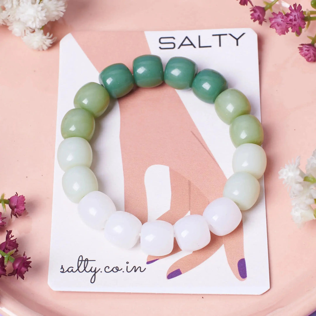Minty Orchid Beaded Band - Salty Accessories