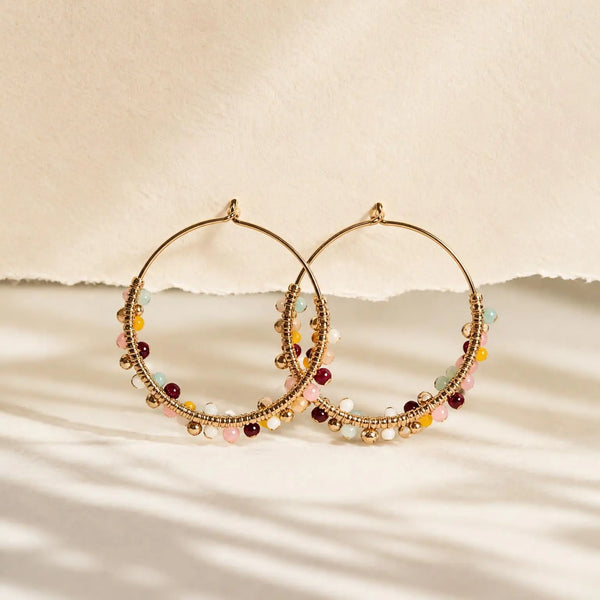 Mira Beaded Hoops