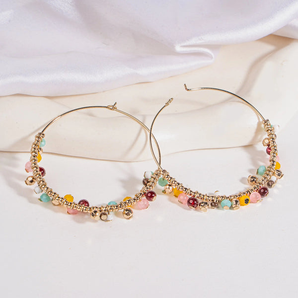 Mira Beaded Hoops