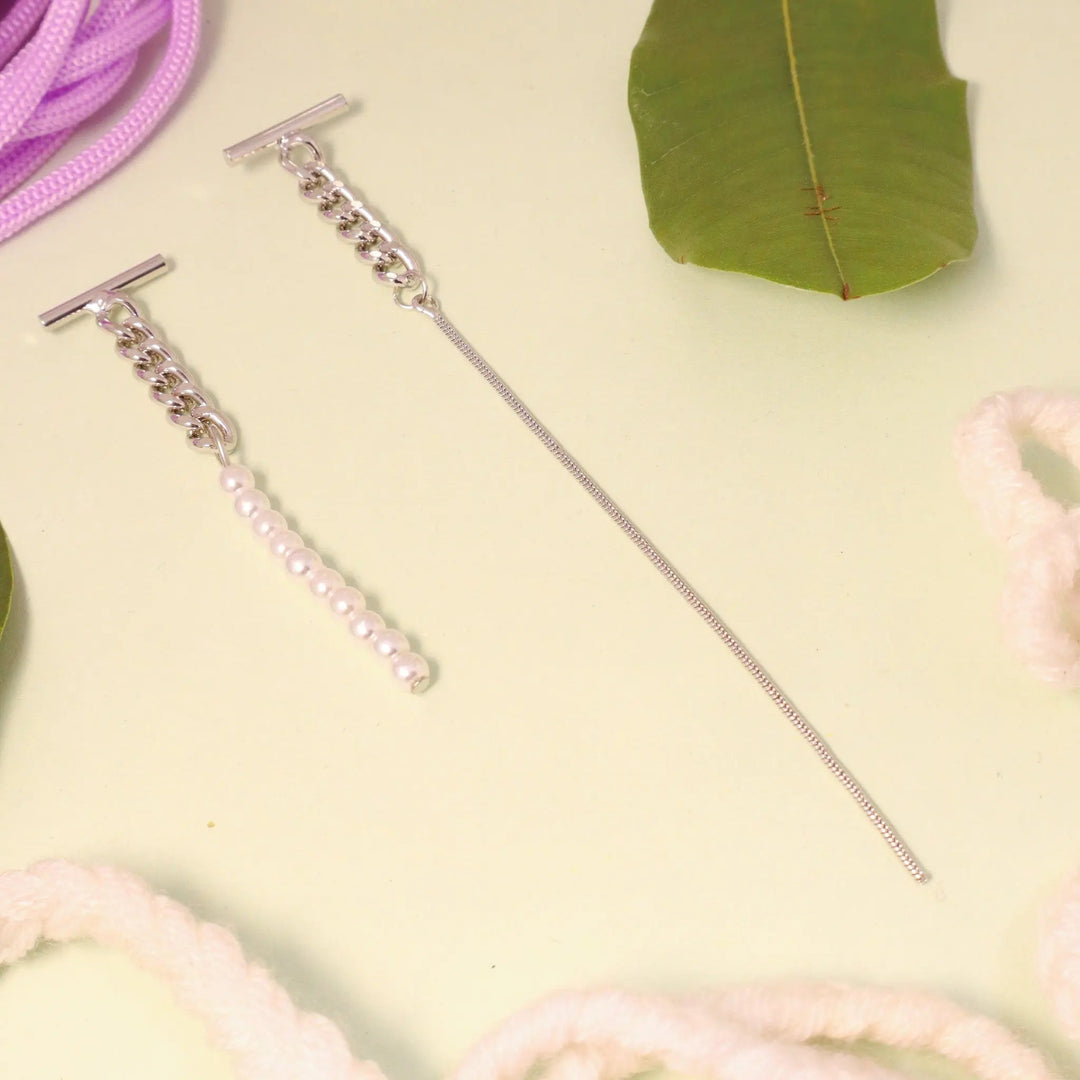 Mis Match Long T Earrings