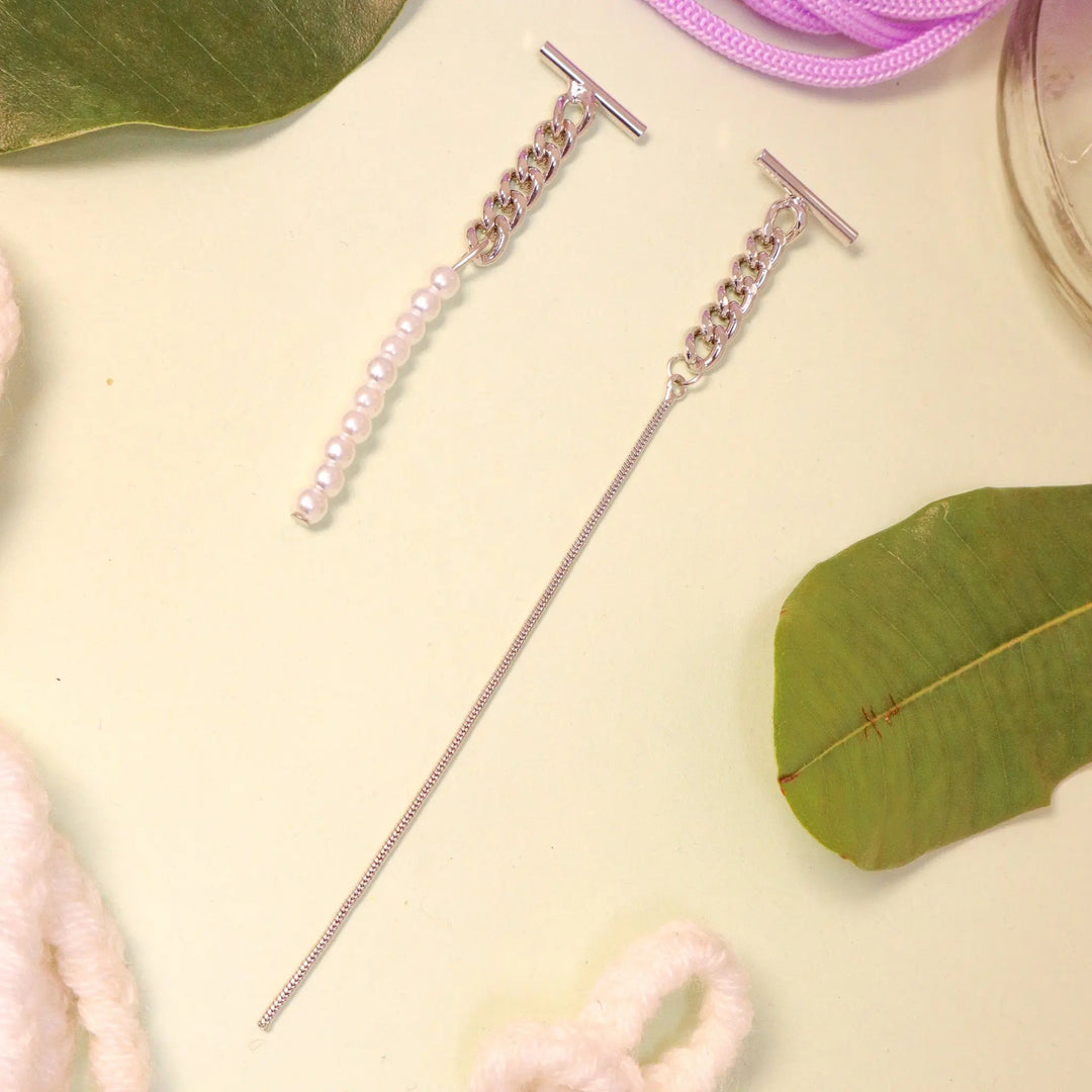 Mis Match Long T Earrings