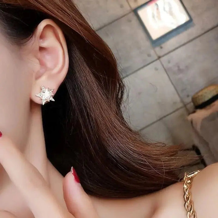Mis Match Pearls Star And Moon Earrings - Salty Accessories