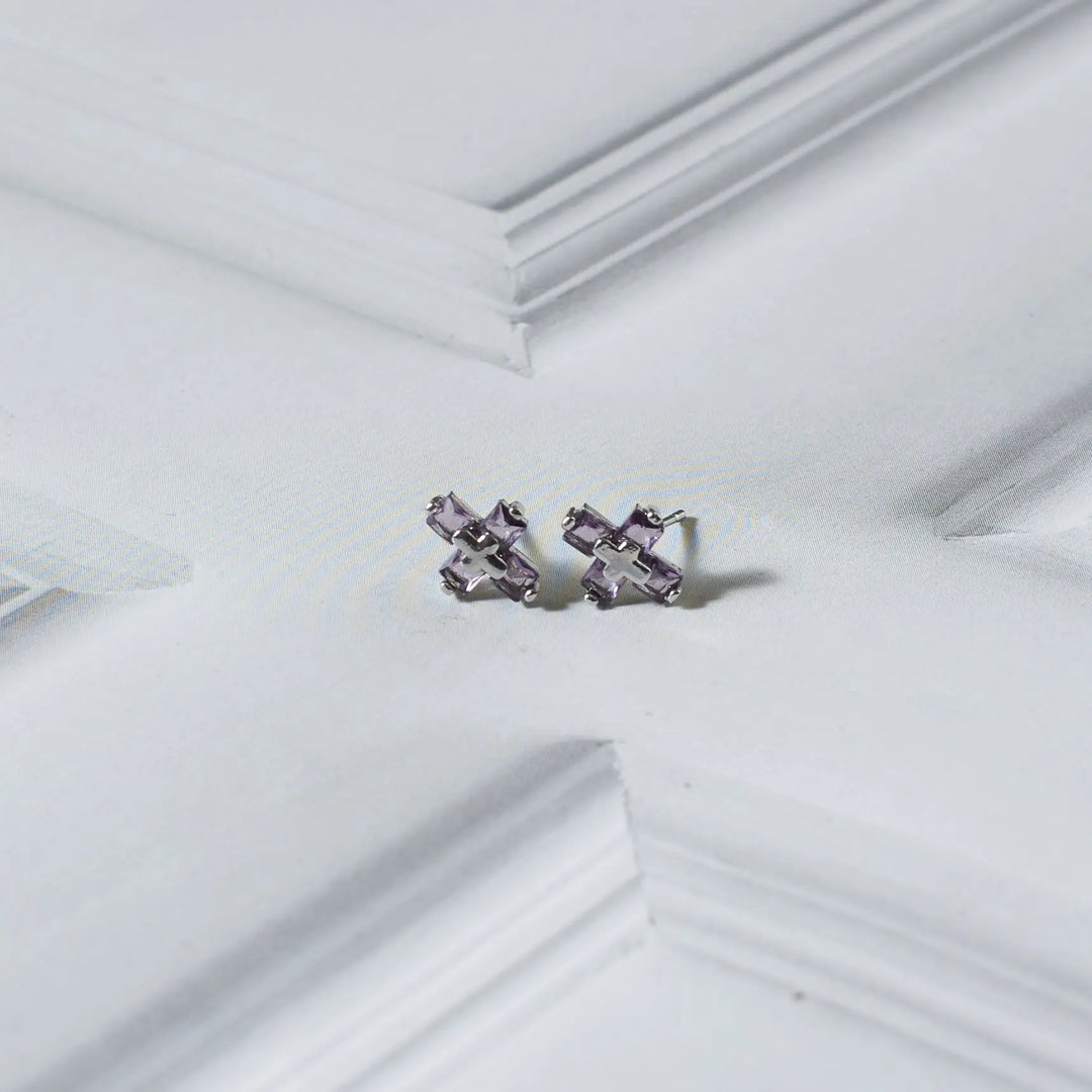 Modern Faith Lilac Studs - Salty Accessories