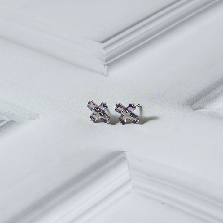 Modern Faith Lilac Studs - Salty Accessories