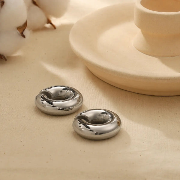 Molten Orbit Hoop Earrings