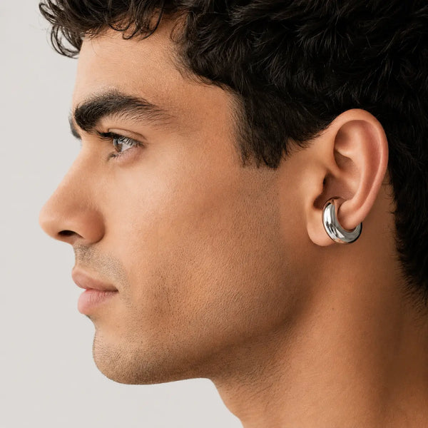 Molten Orbit Hoop Earrings
