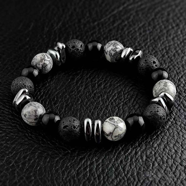 Monochrome Terra Bead Bracelet