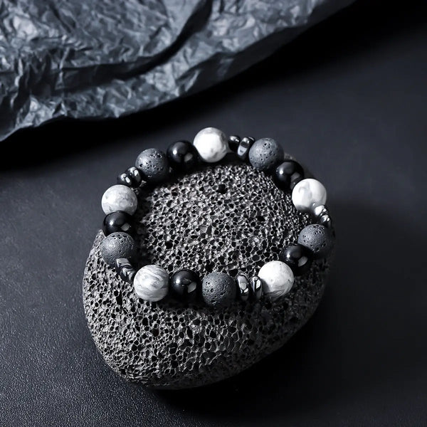 Monochrome Terra Bead Bracelet