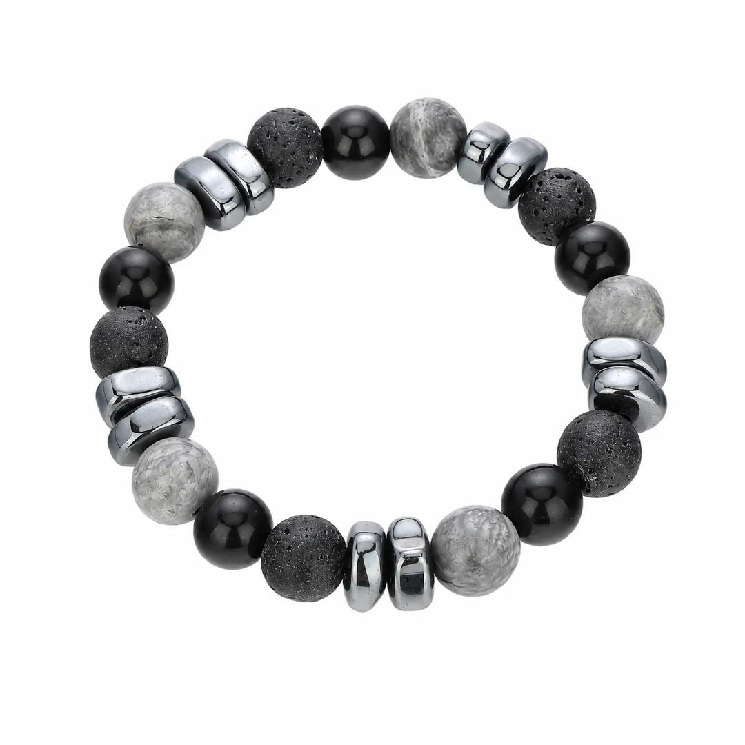 Monochrome Terra Bead Bracelet | Salty