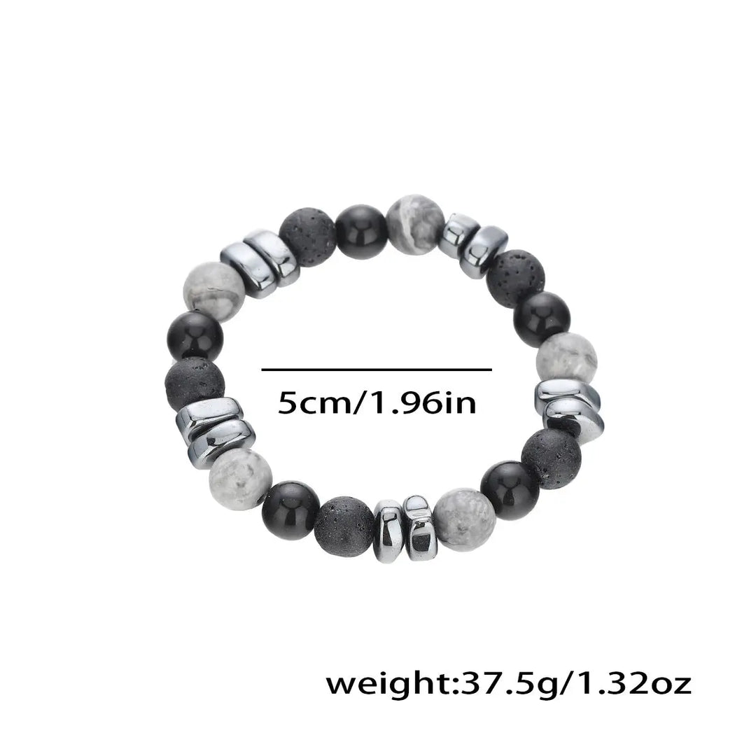 Monochrome Terra Bead Bracelet | Salty
