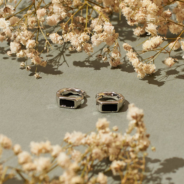 Monoliths Silver Earrings