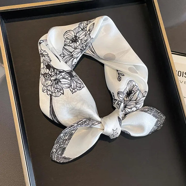 Moonlight Bloom Satin Scarf | Salty