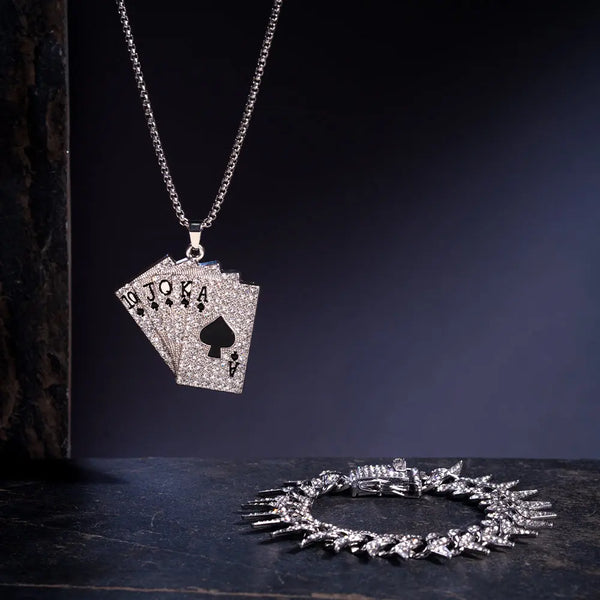 Moonlit Monarch Mens Chain & Bracelet Set