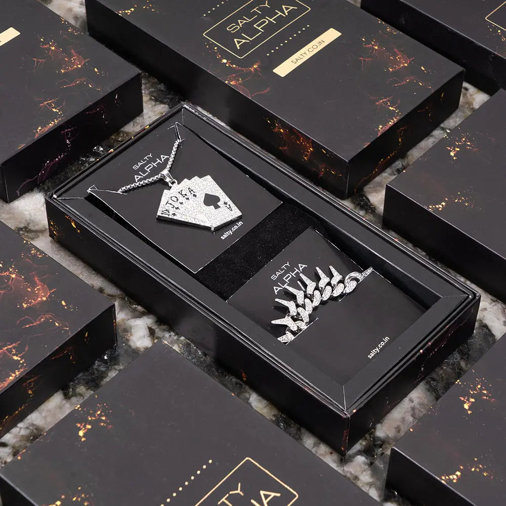 Moonlit Monarch Mens Chain & Bracelet Set | Salty