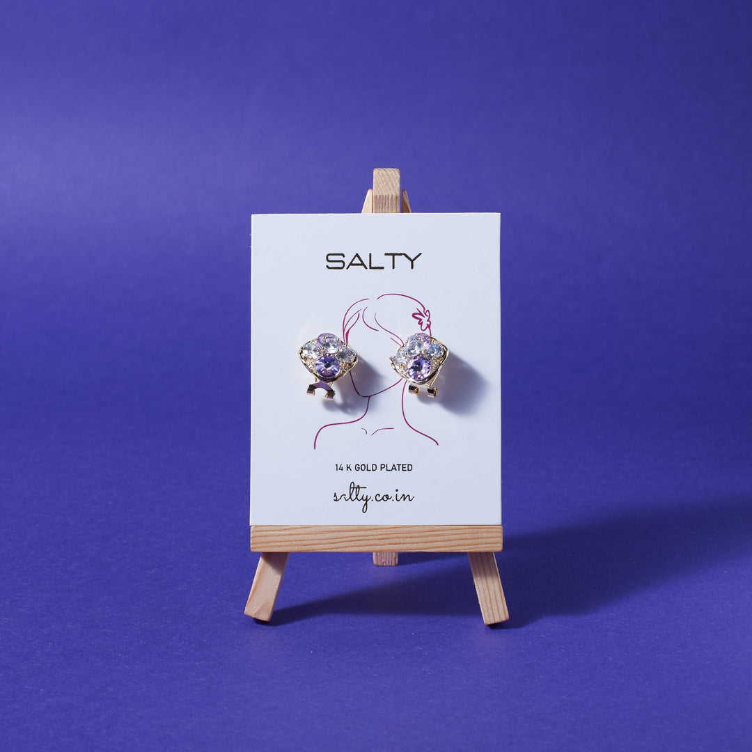 Mosaic Diamond Studs - Salty Accessories