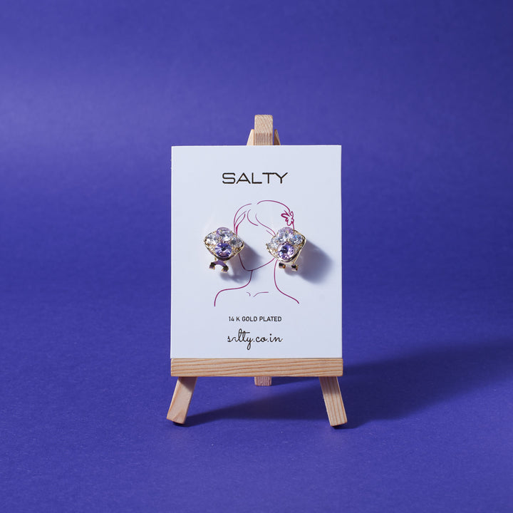 Mosaic Diamond Studs - Salty Accessories