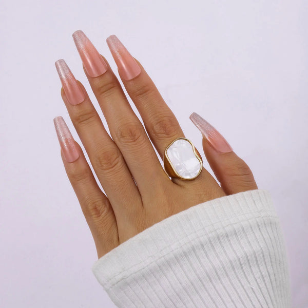 Mother Of Pearl Enamel Ring