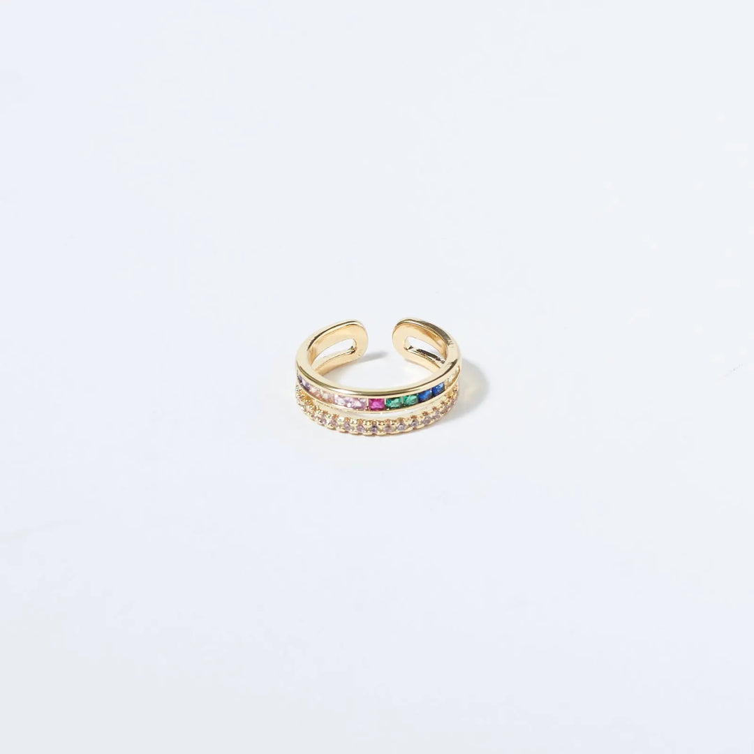 Multi-Hued Crystal Ring | Salty