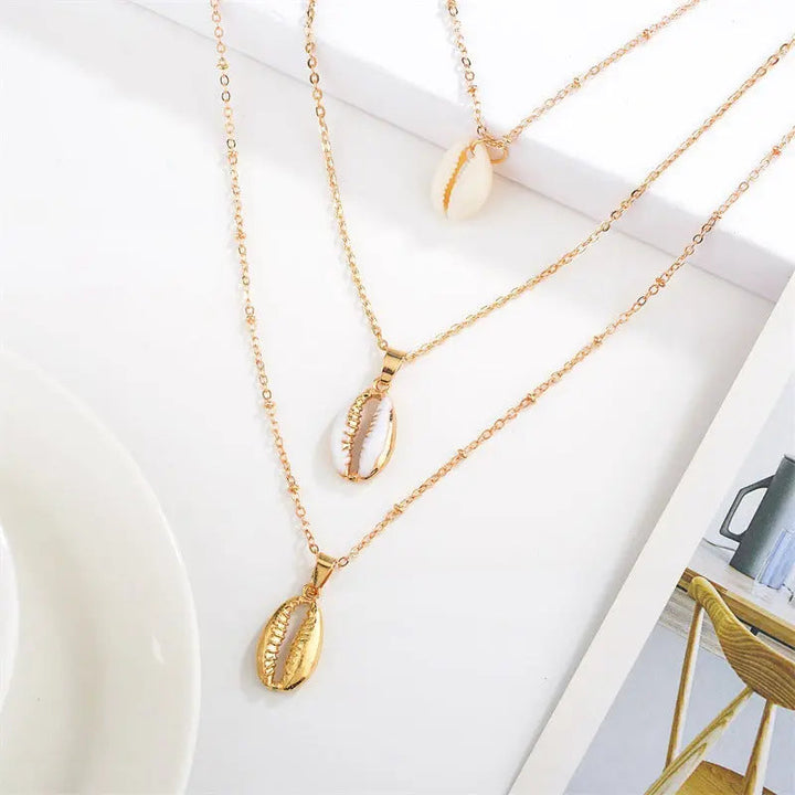 Multi Layered Hawain Sea Shell Necklace - Salty Accessories