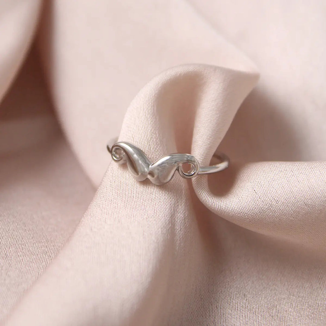 Mustache Silver ring - Salty Accessories