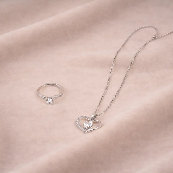 My Heart Yours Necklace and Ring Set