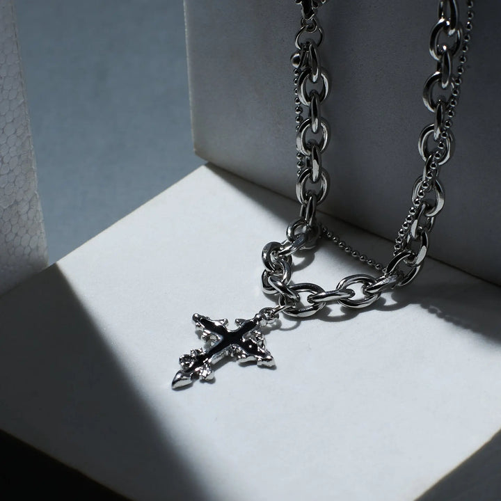 MystiQuirk Silver Cross Chain - Salty Accessories