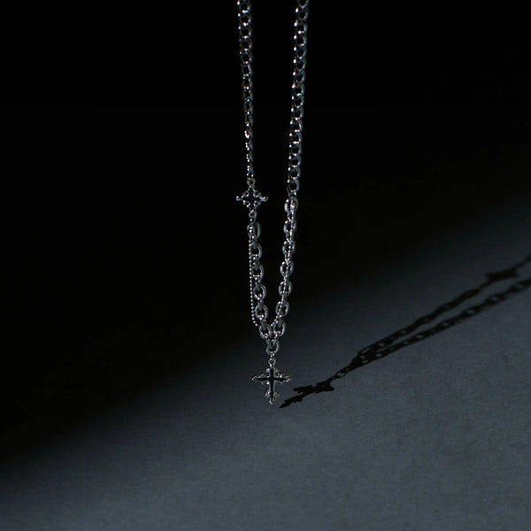 MystiQuirk Silver Cross Chain