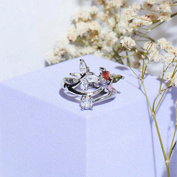 Mystic Floral Radiance Ring