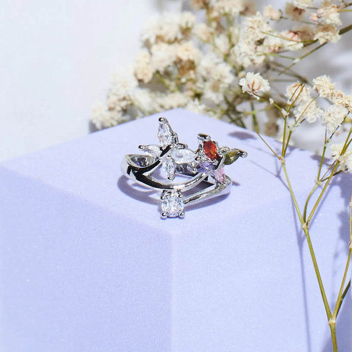 Mystic Floral Radiance Ring - Salty Accessories