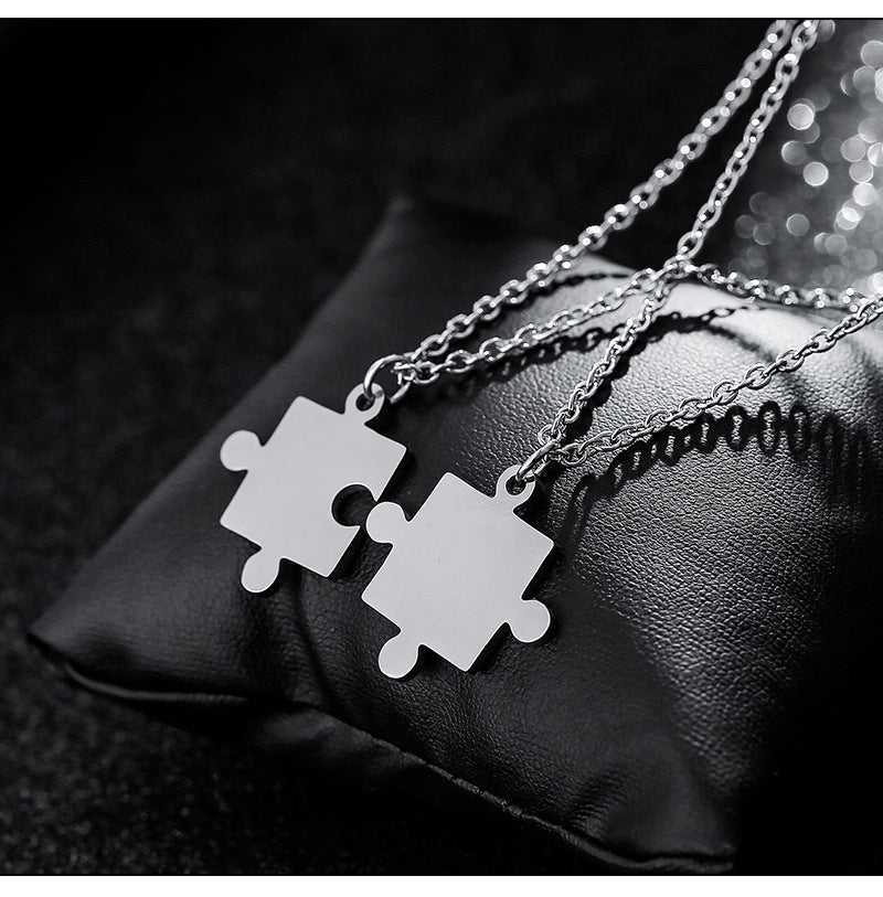 Mystic Connection Puzzle Necklace for Couples (2 Necklaces) Salty