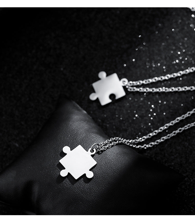 Mystic Connection Puzzle Necklace for Couples (2 Necklaces) Salty