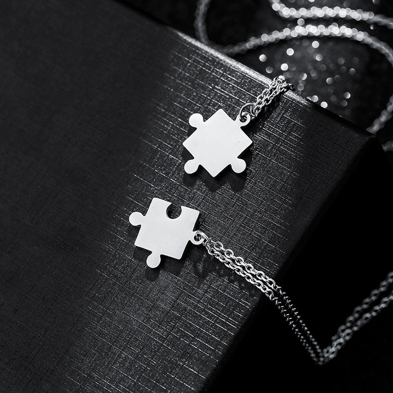 Mystic Connection Puzzle Necklace for Couples (2 Necklaces) Salty