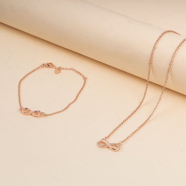 The Infinity Neckalce and Bracelet Set