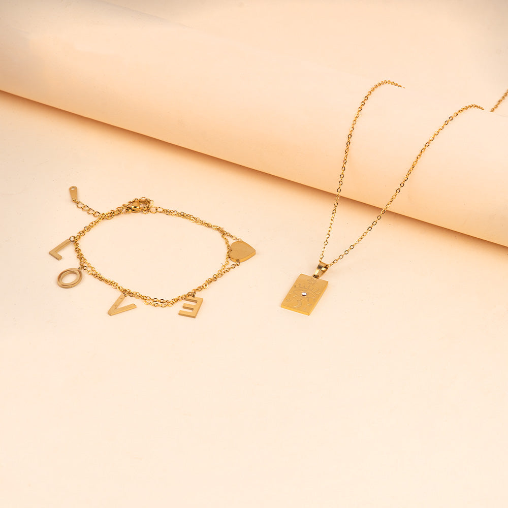 Love Destiny Necklace and Bracelet Combo