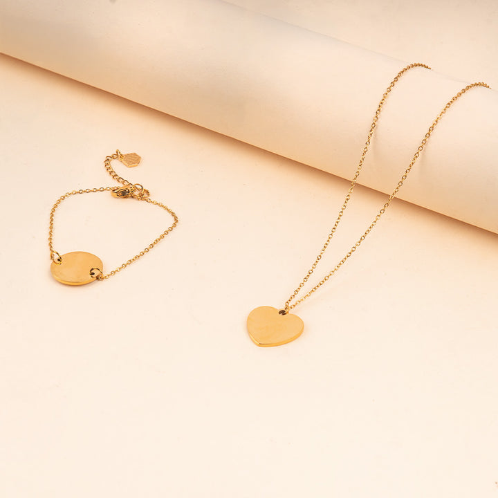 Personalised Jewellery Set of Necklace and Bracelet