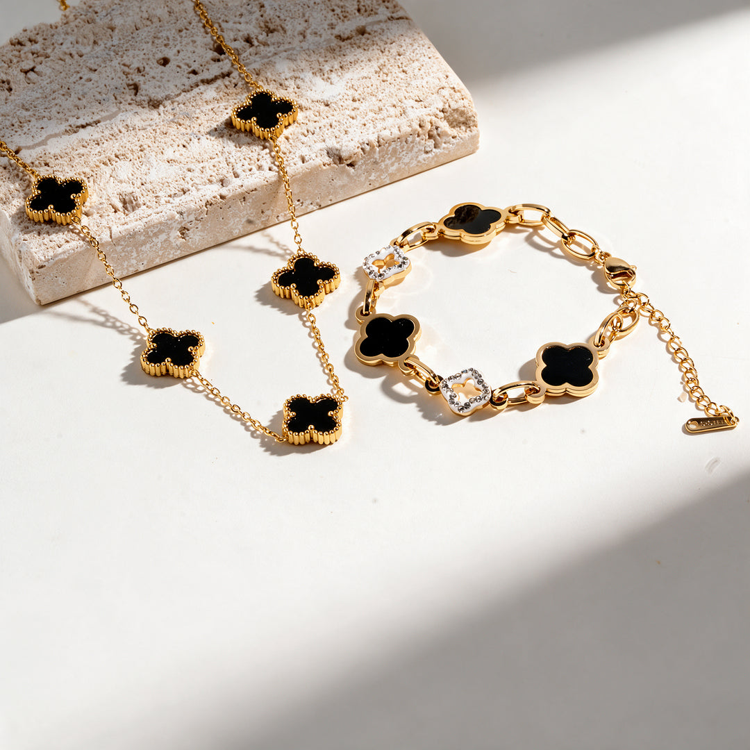Zen Signal Necklace And Bracelet Set