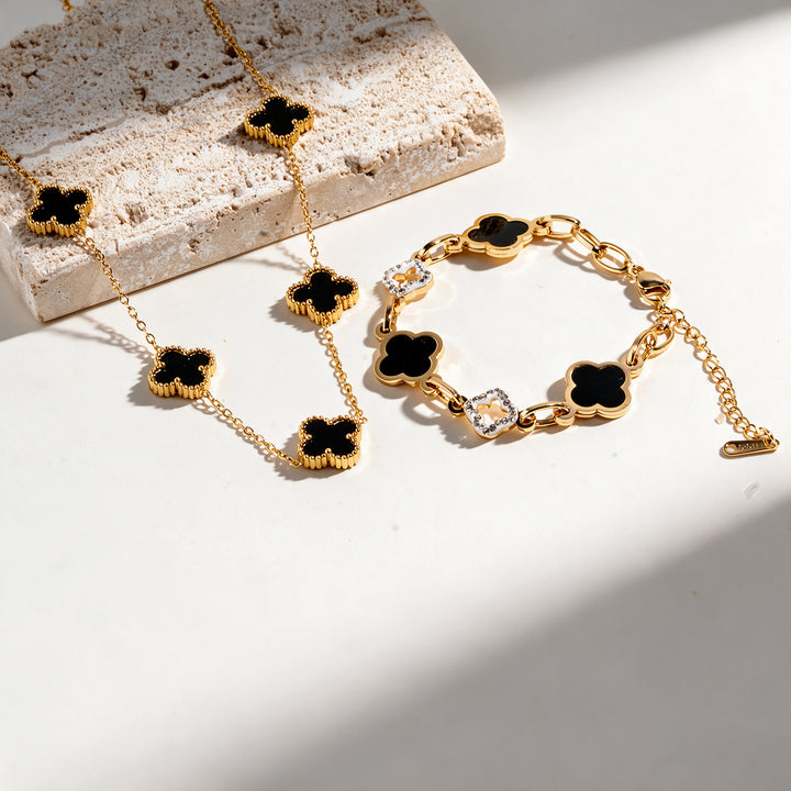 Zen Signal Necklace And Bracelet Set