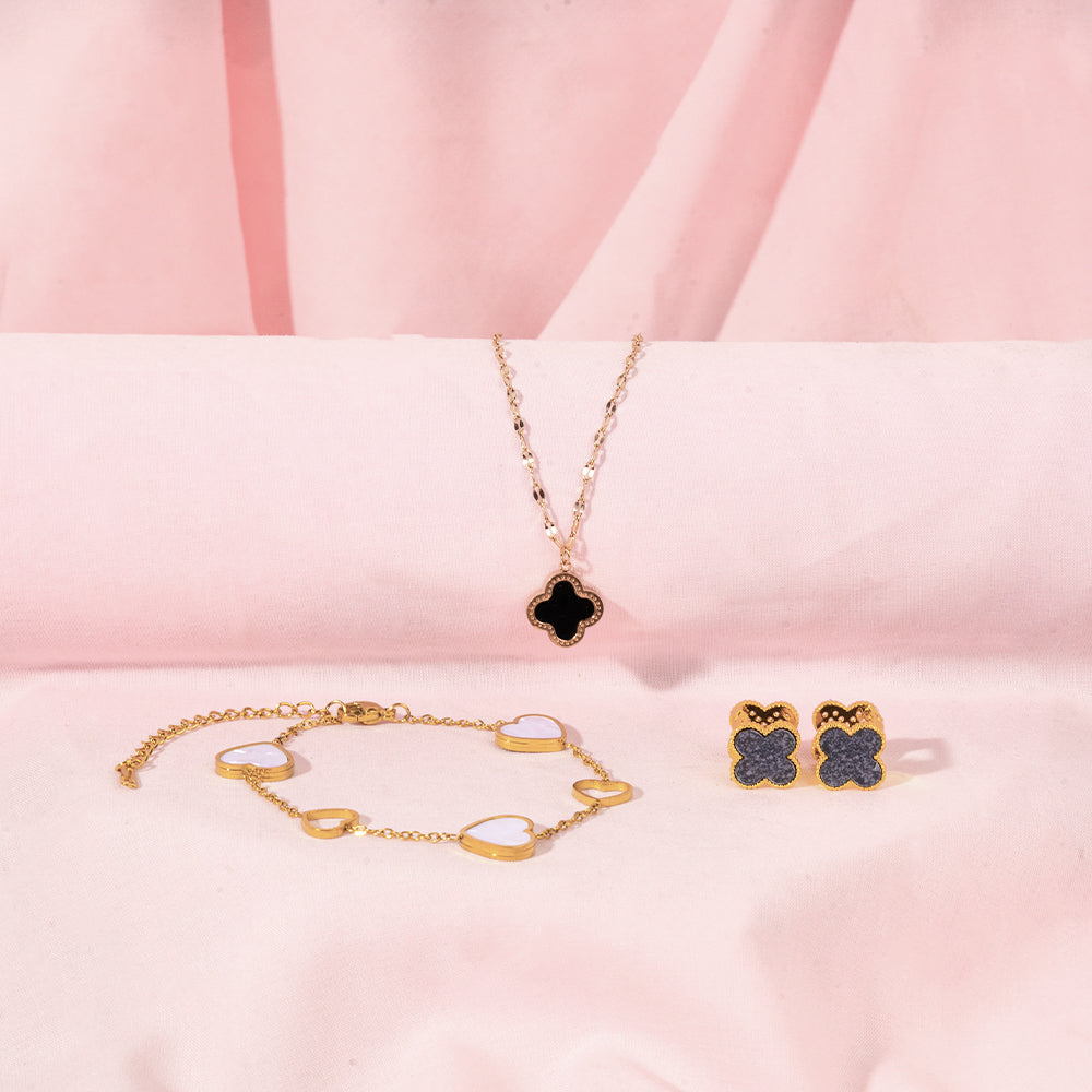 Timeless Love & Luck for Mom – Clover Jewellery Gift Set For Mothers | Salty