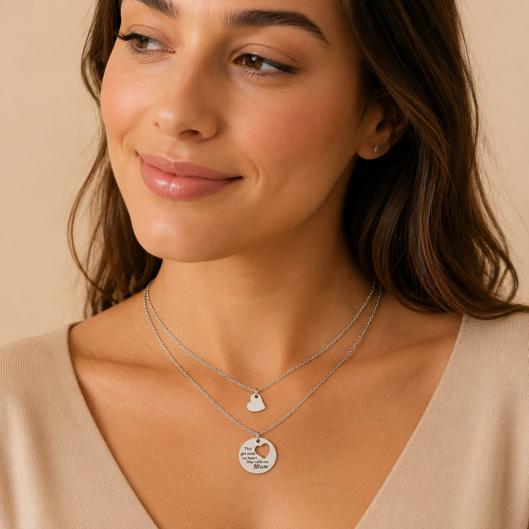 Love you MOM Unity Necklace (2 Necklaces)