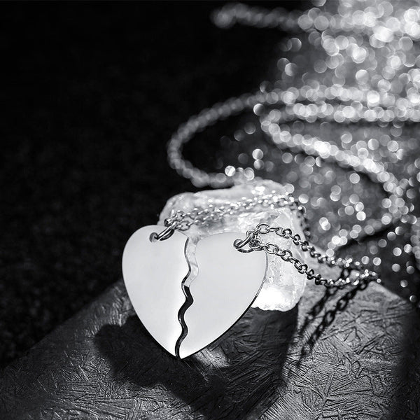 Soulmate Hearts Necklace for Couples (2 Necklaces)
