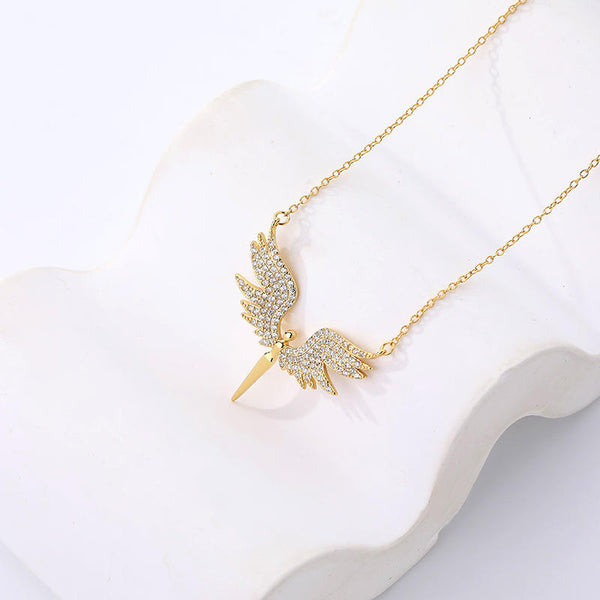Angel Riot Wing Necklace With Earrings Jewellery Set