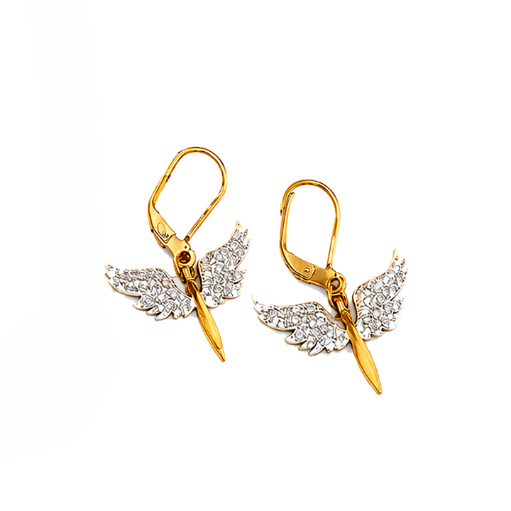 Angel Riot Wing Necklace With Earrings Jewellery Set